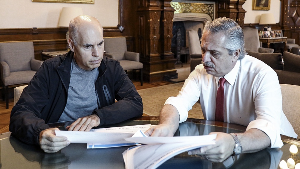 Alberto Fernández y Horacio Rodríguez Larreta coparticipacion