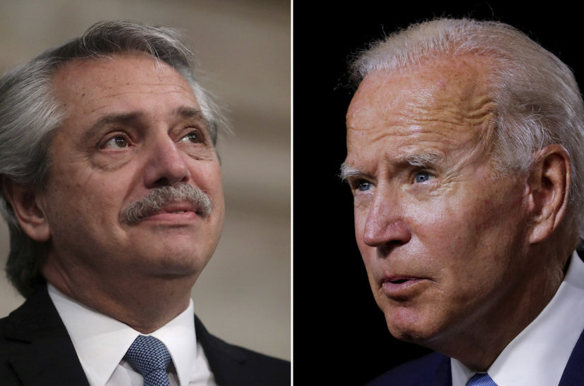 alberto fernandez y joe biden moderna