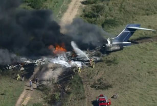 Avion Houston estrellado
