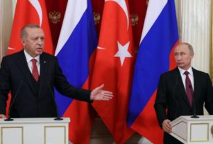 Putin, presidente de Rusia y Erdogan, mandatario turco.