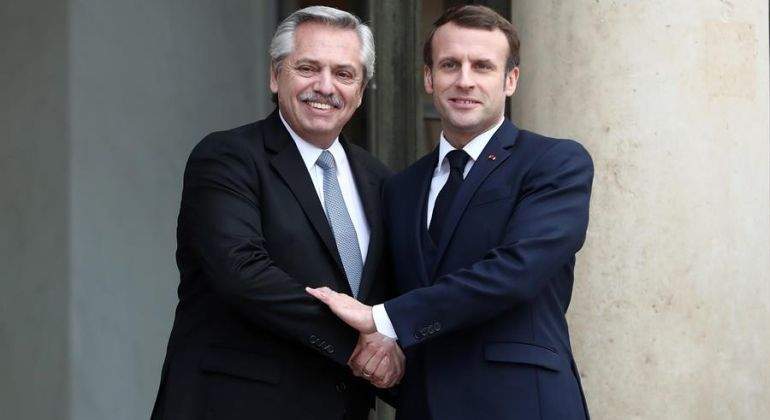 Macron de Francia y Alberto