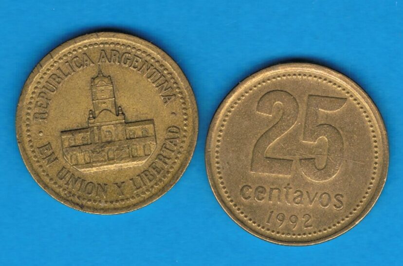 monedas de 25 centavos