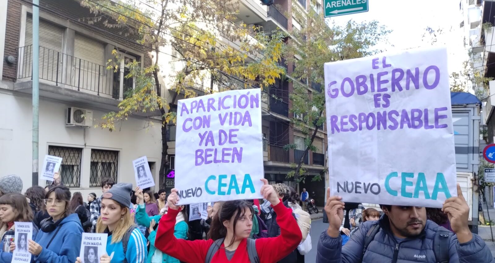 Manifestación por la aparición de Belén Maida.