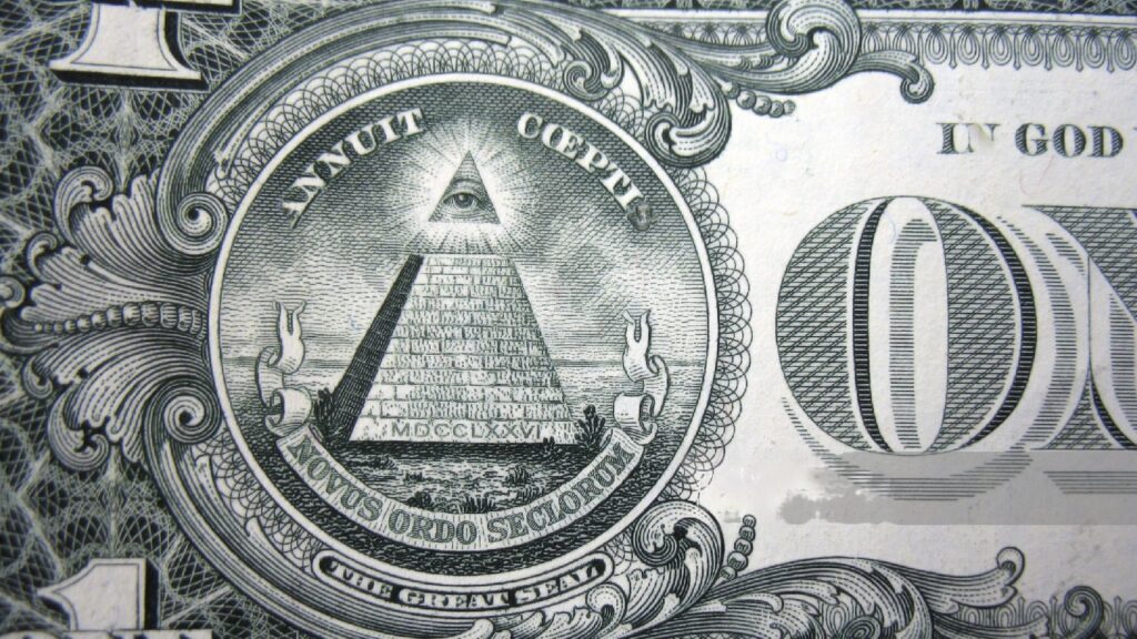 pirámide en el billete de 1 dólar