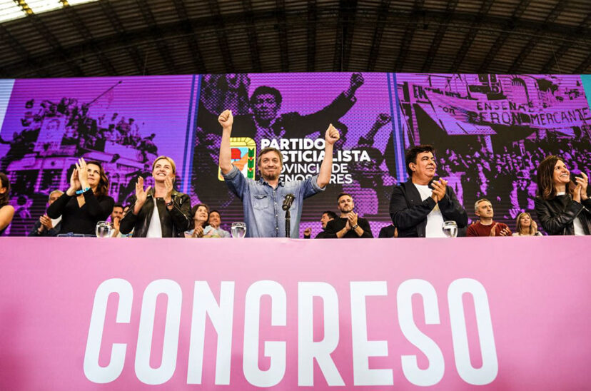 Máximo Kirchner en un congreso del PJ