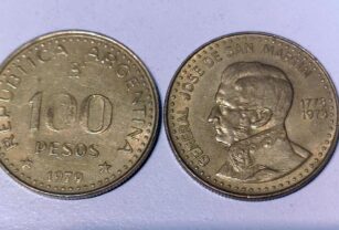 moneda antigua 100 pesos