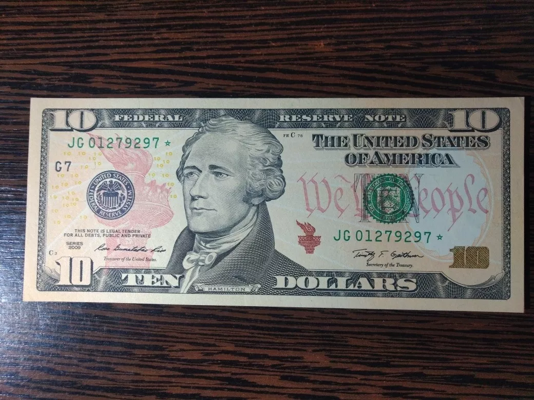 billete de 10 dólares