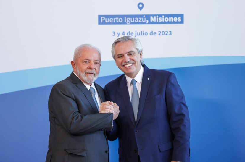 Alberto Fernández y Lula da Silva en la cumbre del Mercosur.