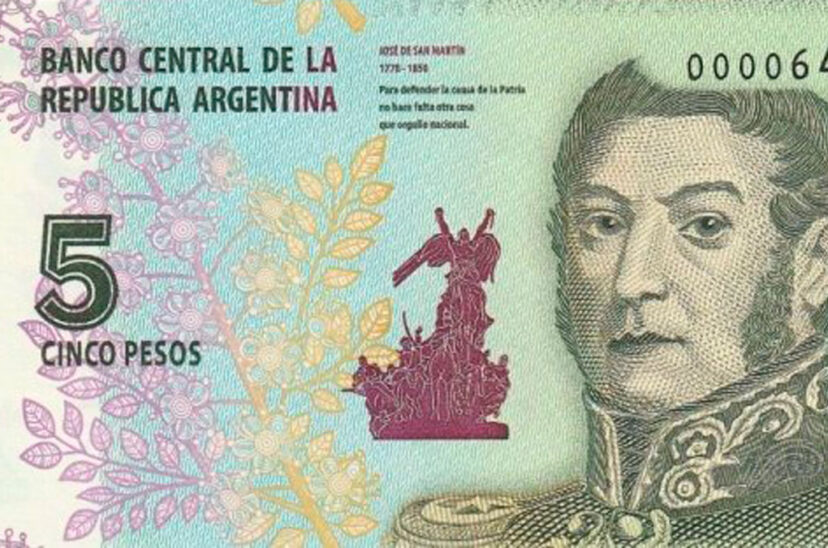 billete de 5 pesos