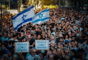 Marcha en apoyo a Israel realizada en Buenos Aires el 10 de octubre