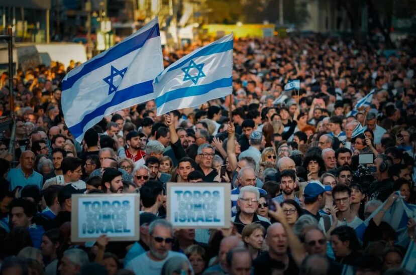 Marcha en apoyo a Israel realizada en Buenos Aires el 10 de octubre