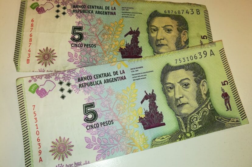 billete de 5 pesos