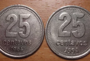 monedas de 25 centavos imantadas