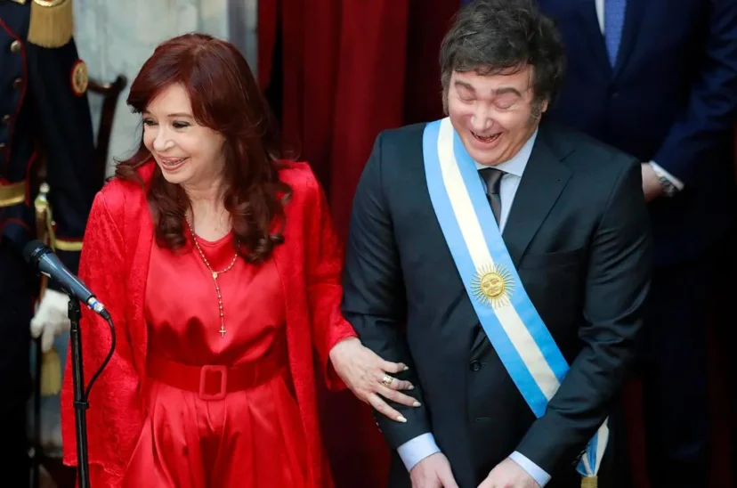 CFK y Milei (Pichetto)