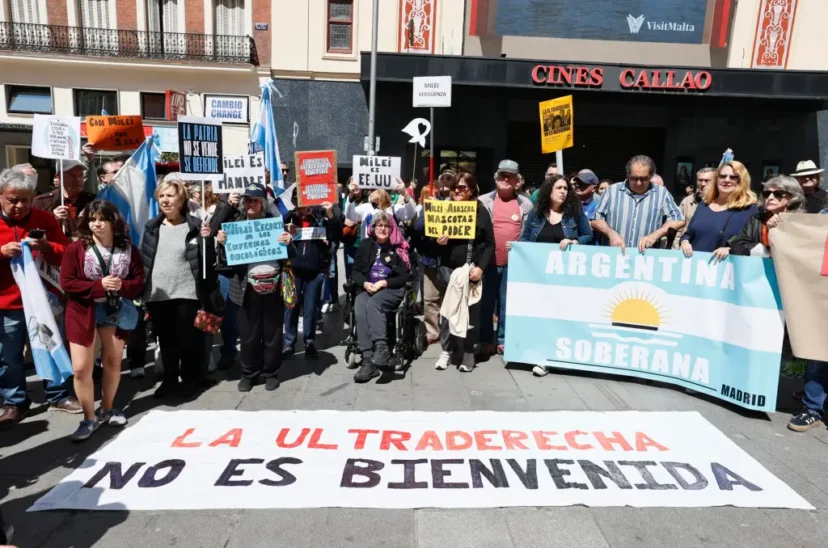 Protestas contra Milei en España