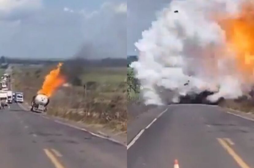 Explosión de camión en Brasil