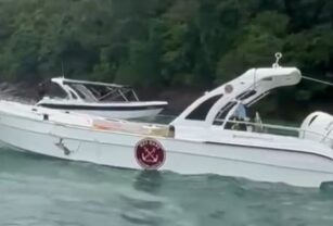 La lancha en que viajaba el turista argentino