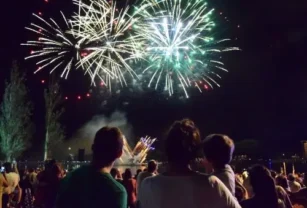 año nuevo fuegos artificiales