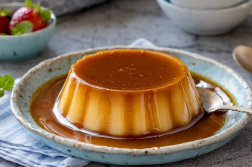 flan de dulce de leche