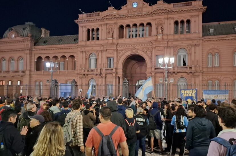 Manifestación tras represión en el Congreso